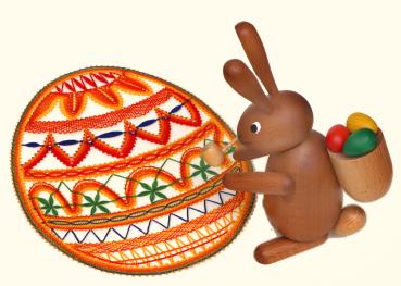 Preview: 536 Klöppelbrief Großes Osterei "Wie gemalt"